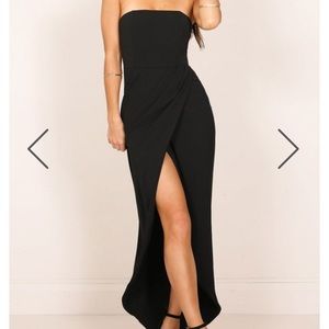 Black high-low formal gown